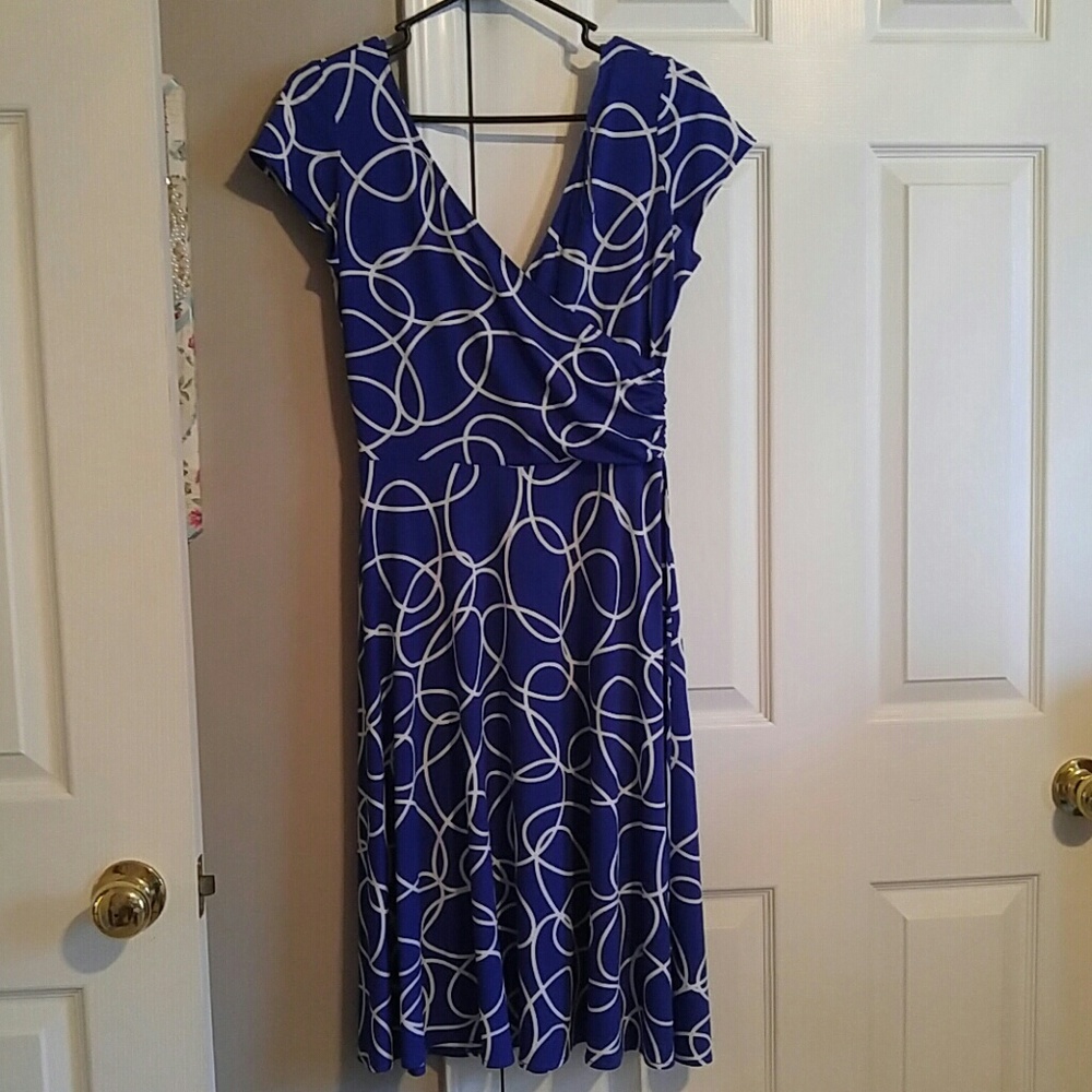 Blue & white dress